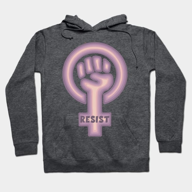 Feminist Symbol - Resist Hoodie by Slightly Unhinged